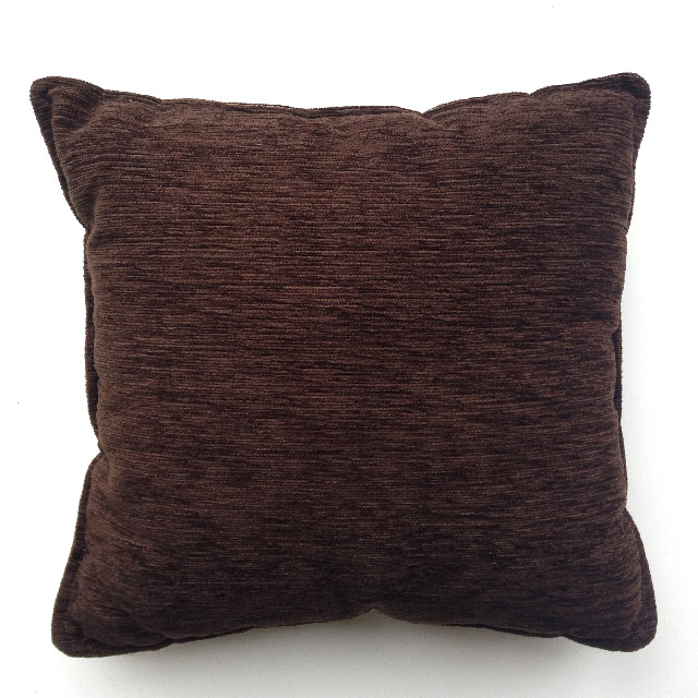 CUSHION, Brown Textured Slub